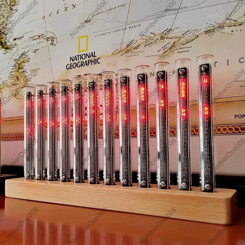 Audio Youtube Music Free - L12 RGB Audio-Spektrum-Visualisierer, Musik-Rhythmus-Licht mit Nixie-Röhren-Effekt,