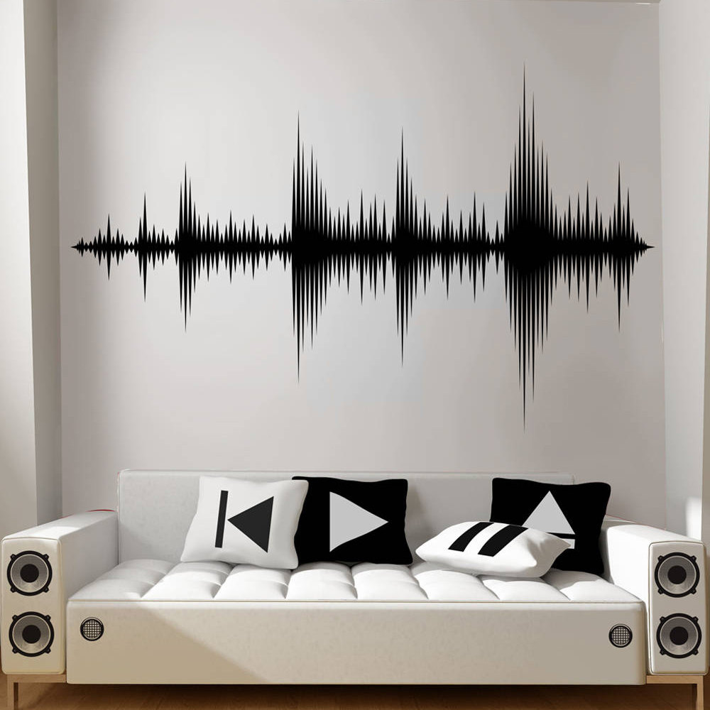 Audio Music Wallpaper - Audio Welle Wand Aufkleber Sound Welle