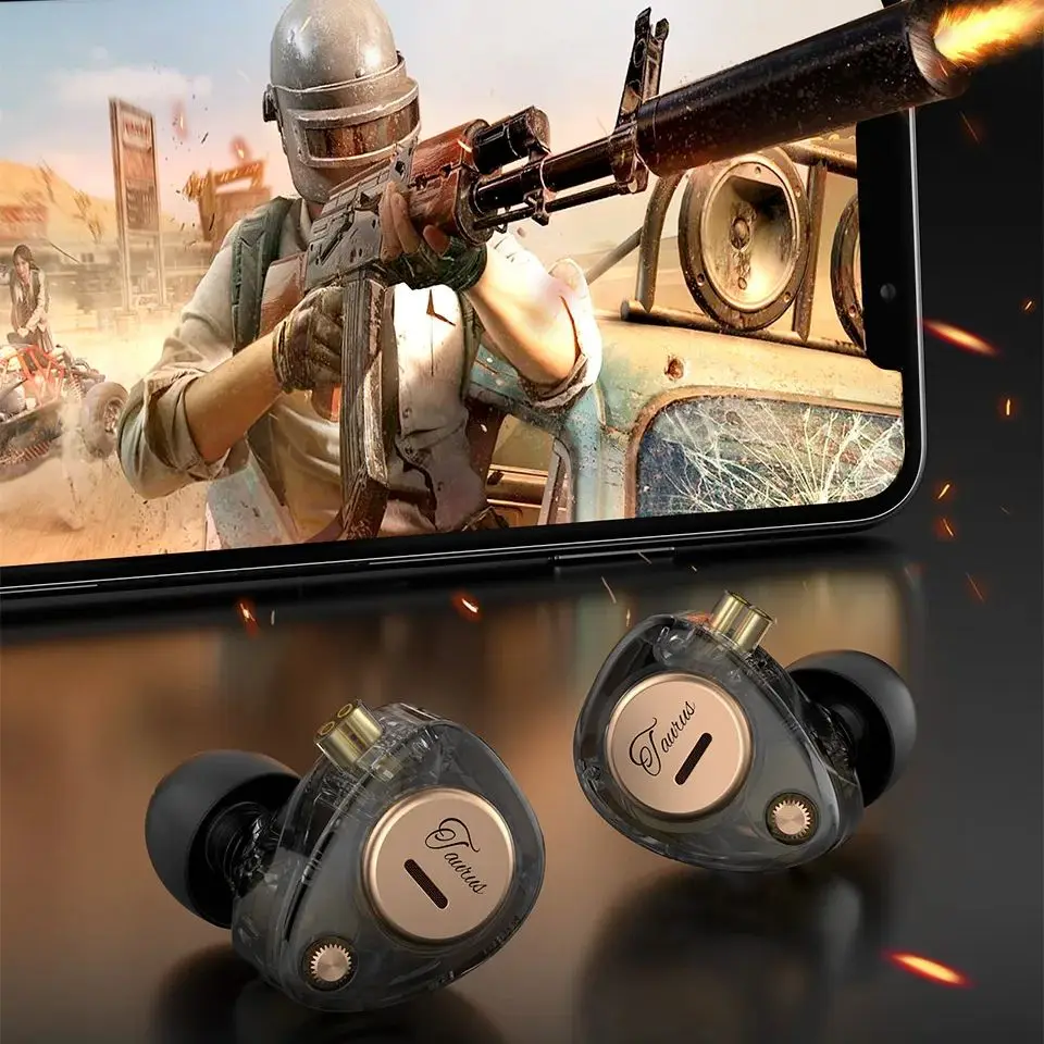Audio Music Game - KZ Taurus In-Ear-Kopfhörer mit Kabel, 2DD,