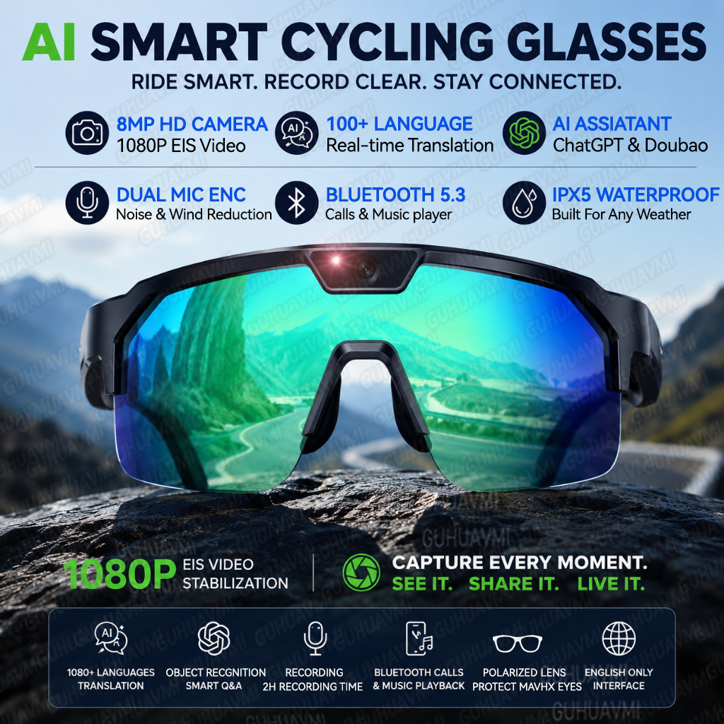 Audio Music Ai - 2026 Upgrade Smart-Brille mit 8MP Foto-