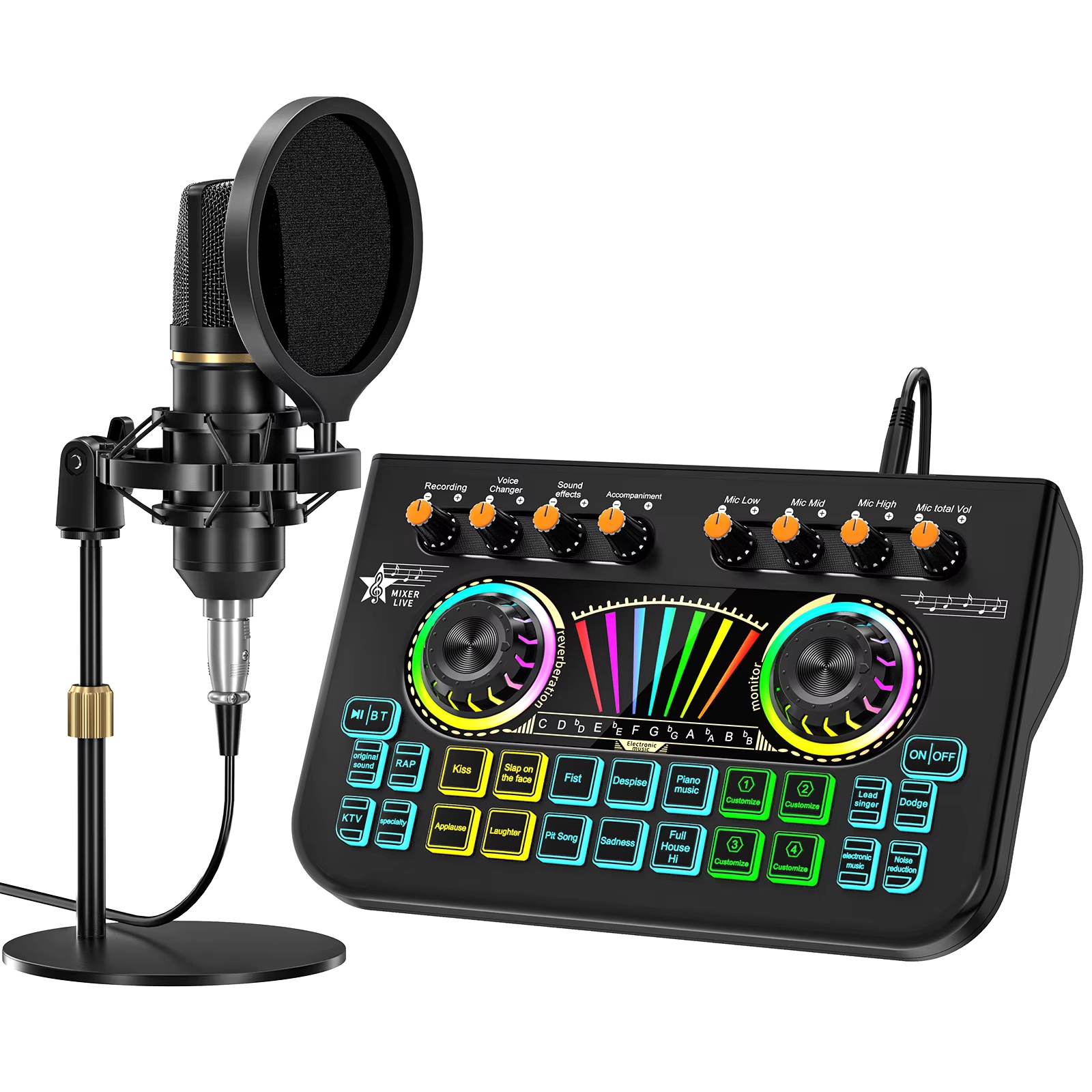 Audio Youtube Music Free - Tenlamp X3 BM800 Podcast-Mikrofon-Set mit 3,5-mm-Kondensatormikrofon,