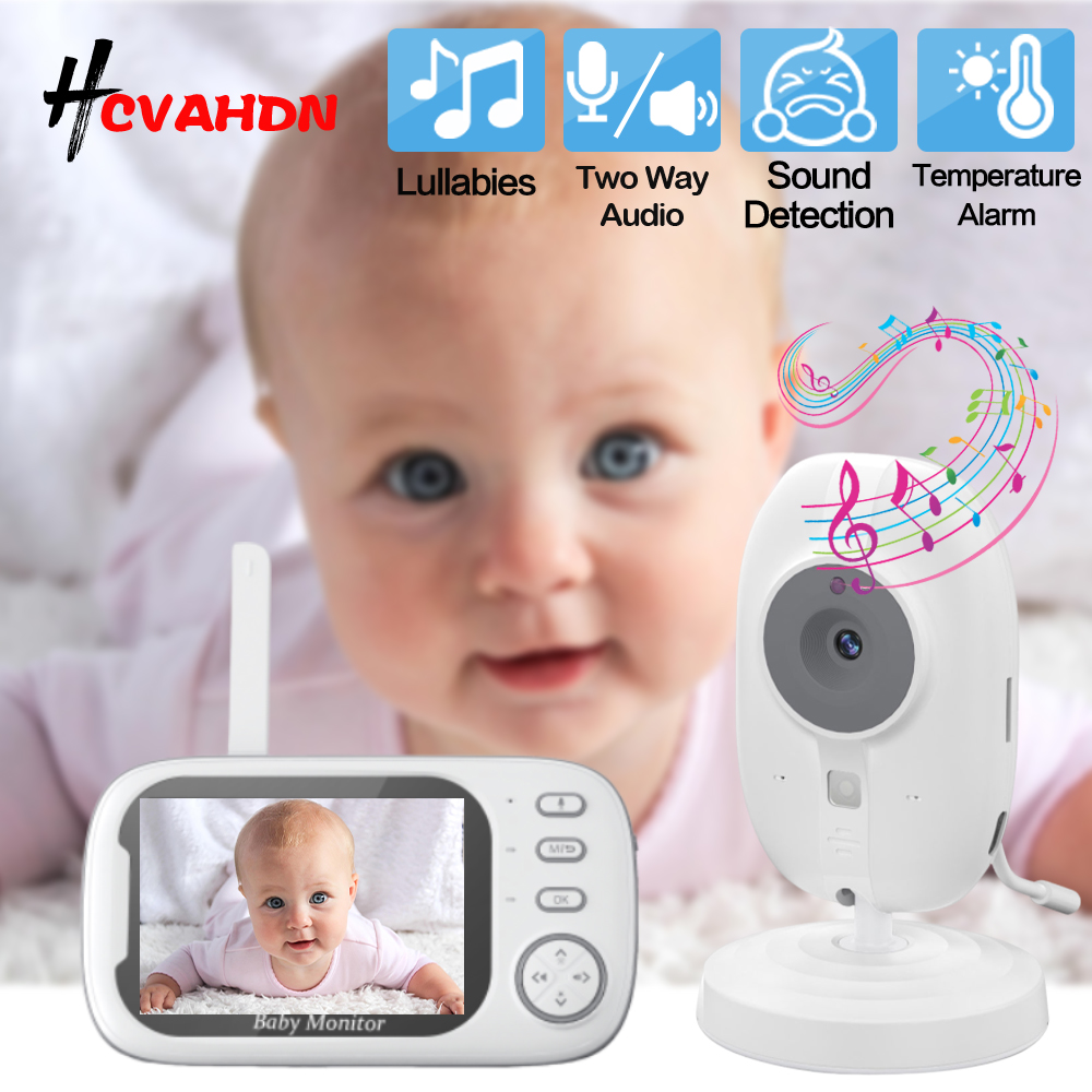 Audio Detect Music - Video-Babyphone 2.4G Mutter-Kind 2-Wege-Audio Nachtsicht-Videoüberwachungskamera mit