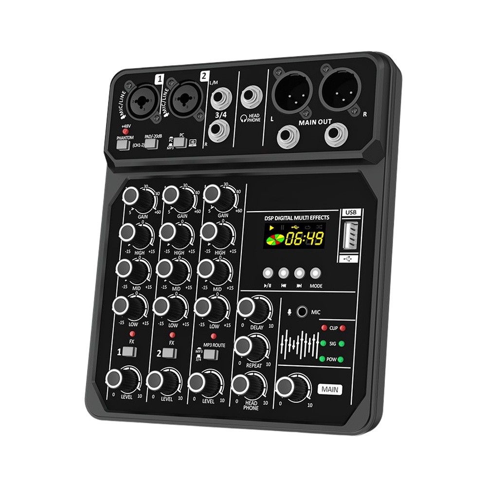 Tragbarer 4-Kanal-Audiomixer m – Audio Music Production Bewertung und Preis