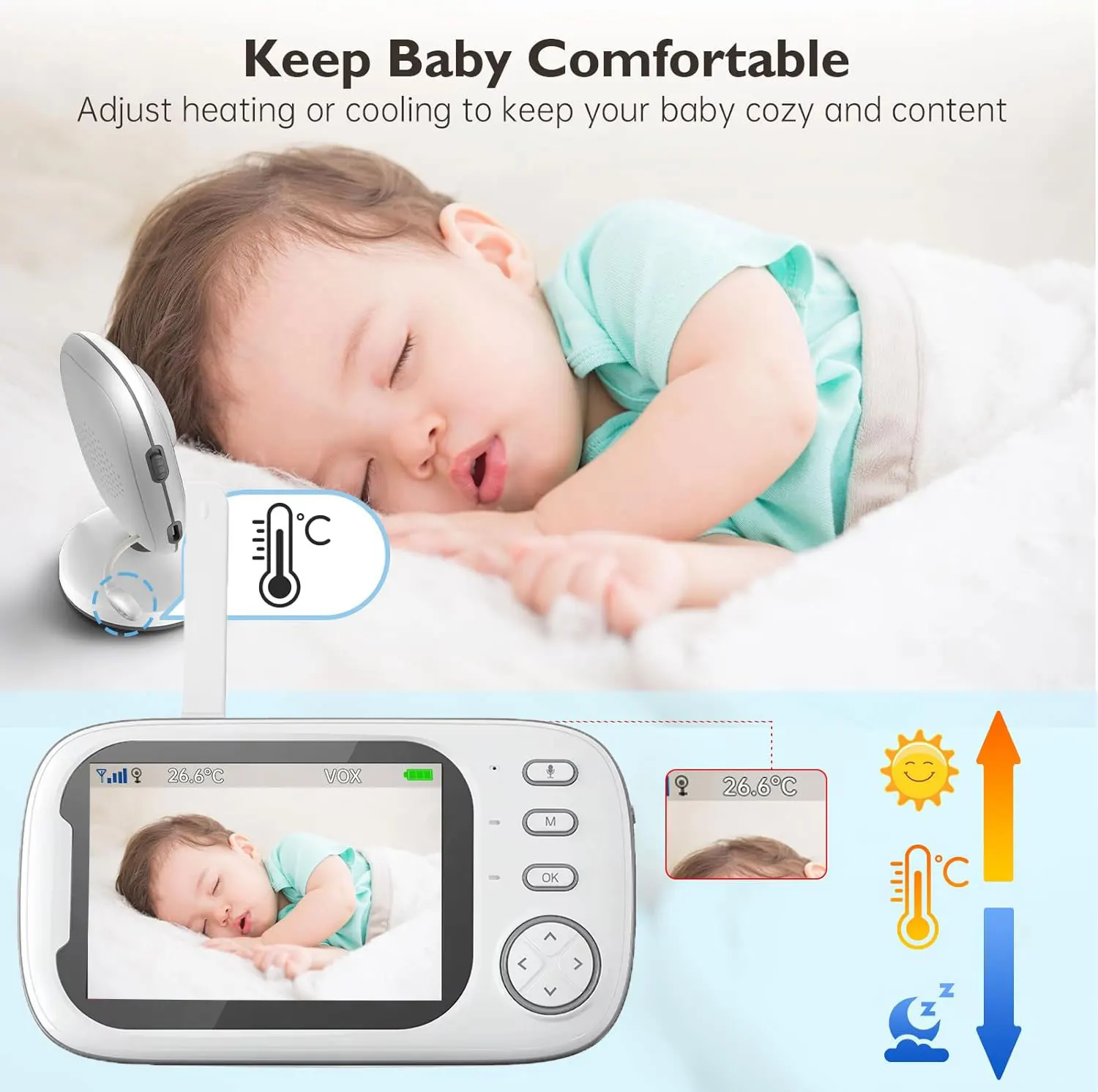 Video-Babyphone 2.4G Mutter-Ki – Audio Detect Music Bewertung und Preis